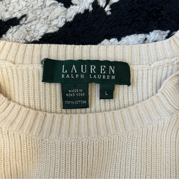 Ralph Lauren Lauren Sweater Cream Size Large - Picture 3 of 5